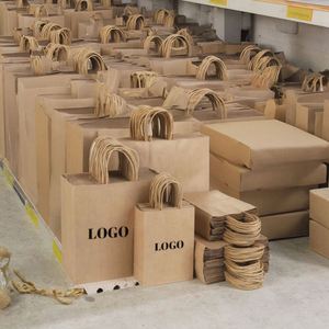 Bolsas de Papel Kraft Personalizadas para Comida para Llevar, para Empacar Almuerzos, Pizza, Sushi, Champán, Leche, Azúcar, para Regalos, con Logotipo - Product Image 4