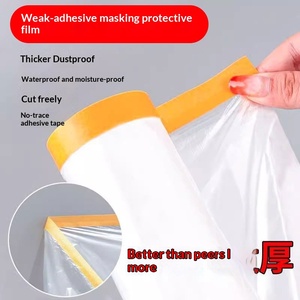 Film <span class=keywords><strong>de</strong></span> masquage pour <span class=keywords><strong>peintre</strong></span> <span class=keywords><strong>de</strong></span> qualité supérieure |   Papier épais + film PE |   Haute adhérence |   Protection contre la poussière et la peinture pour meubles et décorations - Product Image 3