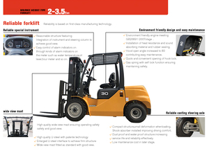 Equipo de Manipulación de Materiales, Montacargas con Altura de Elevación de 3 m, Montacargas de 3 Toneladas, Diésel, GLP, Gasolina - Product Image 2