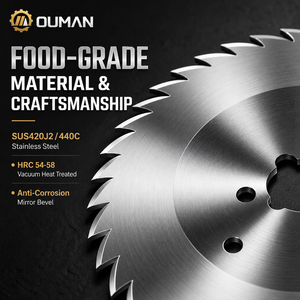 Cuchilla <span class=keywords><strong>para</strong></span> Cortar Doner Kebab de Acero Inoxidable de Grado Alimenticio, Cuchillo Dentado <span class=keywords><strong>para</strong></span> Shawarma, Cuchilla Circular <span class=keywords><strong>para</strong></span> Máquina de Cortar Carne - Product Image 4