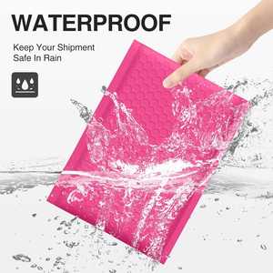 6x10 Poly Bubble Mailer Bags Customized Printed Matte <b>Black</b> Foil <b>Wrap</b> Padded Packaging Strong Adhesive Custom Shoes Fur - Product Image 3
