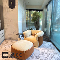 Fauteuil artisanal de qualité supérieure double surface en cuir véritable A2 et cuir d'agneau Fauteuil ergonomique de luxe à rembourrage profilé sur mesure