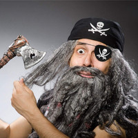 Masques pour les yeux de pirate, patchs noirs pour un œil, en feutre écologique, pour Halloween, Noël, fête sur le thème des pirates