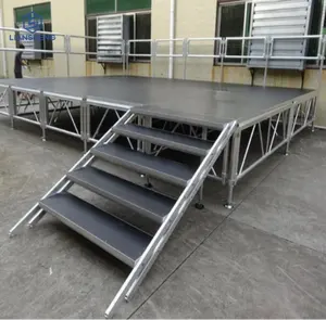 Pódio de palco com pés ajustáveis para atividades de festas Módulo de baixo custo