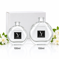 Diffuseur de parfum d'ambiance moderne à faible MOQ, nouveau style, avec logo personnalisé, bouteille avec collier et couvercle en bois, or, noir, argent pour huiles essentielles