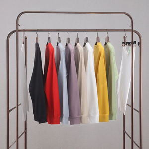 Sweat-shirt unisexe confortable et décontracté, 300 grammes, doublé, tricoté pour l'hiver, logo personnalisé, sans capuche, lourd, surdimensionné, uni - Product Image 3