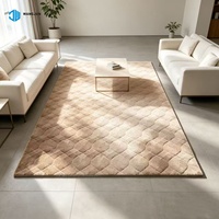 Tapis de sol de style moderne pour la décoration de la maison, tapis antidérapant en jacquard doux, tapis sculptés doux, tapis pour le salon