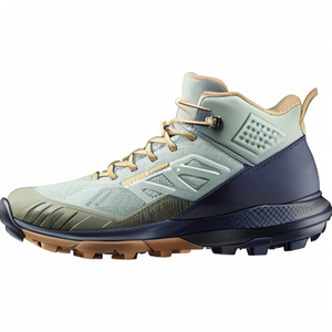 Bottes de randonnée mi-hautes unisexes personnalisées <span class=keywords><strong>pour</strong></span> usine de chaussures, résistantes à l'eau, avec semelle intérieure antidérapante, tige en caoutchouc et maille, toutes saisons - Product Image 5