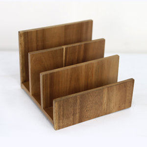 ที่ใส่จดหมายไม้ไผ่แบบโมเดิร์น 4 ช่อง ชั้นเดียว สำหรับจัดเก็บซองจดหมาย อุปกรณ์จัดระเบียบเอกสารบนโต๊ะทำงาน  เคลือบแลคเกอร์ NC - Product Image 5