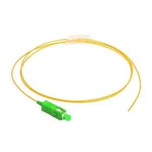 Güzel fiyat SC Fiber optik lif 62.5/125 0.9mm 1 metre SC Pigtail sarı