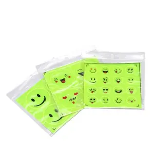 Factory Sale Reflective PVC Material and Silk Screen Printing Smile Face Sticker