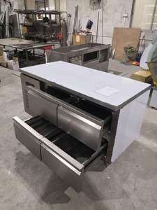 Hotel Cocina Restaurante Banco de trabajo de acero inoxidable de tamaño personalizado Nevera de mesa Congelador debajo del mostrador - Product Image 6