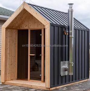 Современный сборный дом из легких стальных конструкций, контейнерного типа, с французской мансардной крышей, для использования в качестве мастерской, санузла, спальни или офиса. - Product Image 3