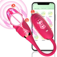 Vibromasseur double extrémité à commande par application, stimulateur clitoridien, anal et des mamelons, œuf d'amour, jouet sexuel pour femmes