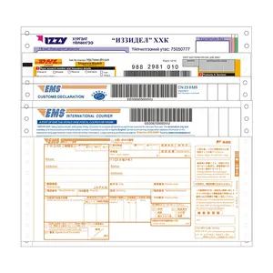 Impresión de código de barras internacional autoadhesiva, envío exprés de facturas, pegatina de hoja de ruta para Fedex, UPS, EMS, DHL, NCR, precio bajo