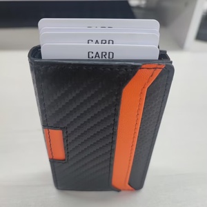 Men's Slim Aluminium Wallet Minimalist Business RFID Blocking Card <b>Holder</b> Pop-Up Metal Case Customized Logo Light Credit Cards - Product Image 2