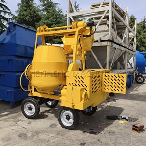 Mesin Pengaduk Semen Beton Konstruksi Portabel 500L dengan Pengangkat dan Pengisian Otomatis Bertenaga Mesin Diesel - Product Image 5
