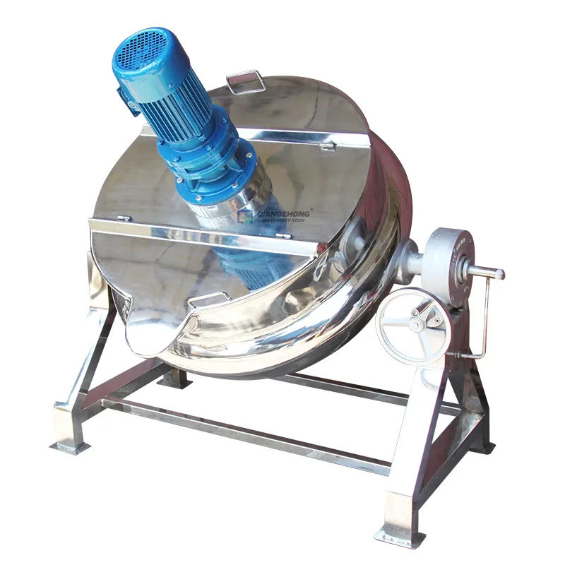 automatic candy porridge steam gas jacketed kettle planetary stirring mixer pot