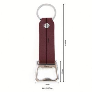 Porte-clés en cuir personnalisé, ouvre-bouteille portable, cadeau de bienvenue pour le meilleur homme, fête de mariage, bar, promotionnel - Product Image 6