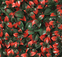 Faux Panneaux décoratifs extérieurs et intérieurs artificiels Haie artificielle de grande taille Clôture Plante Panneaux muraux en feuilles vertes