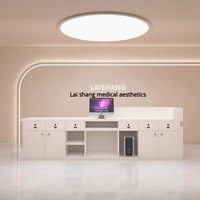 Comptoir de réception de bureau moderne et luxueux, personnalisé, en bois écologique, pour salle de sport, hôpital, petites cliniques ou immeubles de bureaux