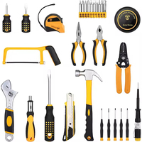 Kit d'outils de réparation domestique artisanal, 198 pièces, en acier au carbone, avec clés et tournevis, personnalisable, en coffret rigide, directement de l'usine
