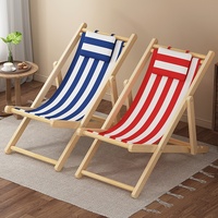 Chaise de plage pliable en bois de pin sans assemblage, portable pour l'extérieur, chaise longue de camping, chaise décontractée pour balcon, pêche et randonnée
