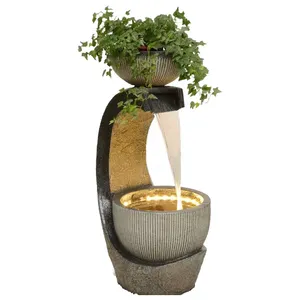 2022 New Product Plant Green Plants Small Waterfall Water Fountains Outdoor Garden with pump