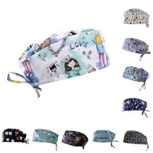Adjustable Cotton Surgical <b>Scrub</b> <b>Caps</b> Heritage Pattern Design Healthcare Professionals for Doctors and Nurses - Product Image 2