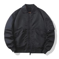 Veste bomber personnalisée YIMAI pour hommes, haute qualité, nouveau design, fermeture éclair, ample, poids lourd, couleur unie, logo personnalisé, vestes pour hommes