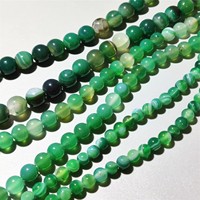 Perles rondes en jade Dong Ling multicolores naturelles en vrac, vente en gros, fournitures pour la fabrication de bijoux, bracelets et colliers DIY