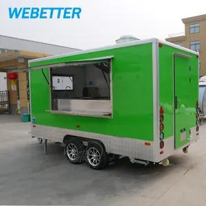 WEBETTER BBQ Food Truck Hotdog Cart Mobile Food Trailer De Comida Movil Pizza Burger Ice Cream Coffee Concession Trailer