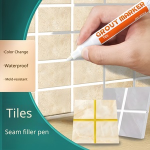 Stylo <span class=keywords><strong>marqueur</strong></span> de coulis 8 couleurs, étanche, pour réparation et restauration des joints de carrelage de salle de bain, cuisine, sol et mur - Product Image 2