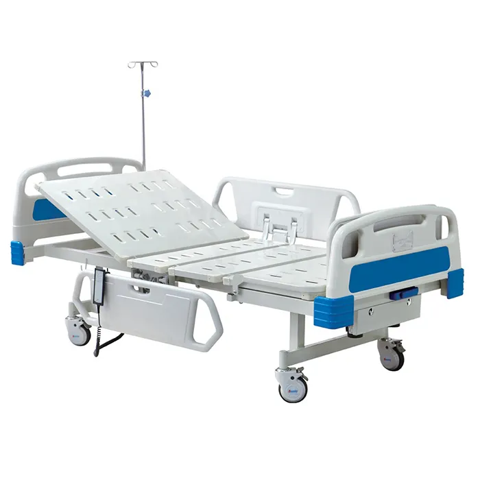 Hongan medical homecare foldable adjustable ABS 2 Function electric patient used multifunctional hospital beds with toilet