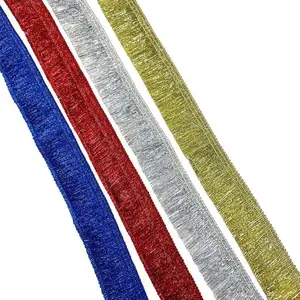 35mm diy sewing accessories curtain edge tassel fringe lace fabric metallic gold purple red blue dress costume border lace trims