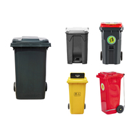 120 litres 240L extérieur en plastique PE-HD poubelle à roulettes poubelle conteneur poubelle