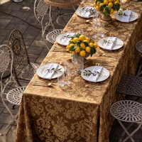 Tissu jacquard à motif damassé en gros, plusieurs couleurs disponibles pour la nappe de table de mariage et la décoration de banquet