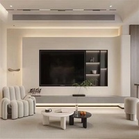 Meuble TV en bois massif de style nordique, console multimédia, centre de divertissement, meuble de salon, fournisseur de meubles d'appartement, meuble TV de luxe sur mesure