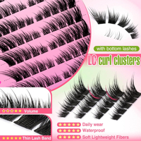 En gros, Clusters de cils individuels effilés et pointus 10-18mm, effet œil de renard, œil de chat, pour cils droit et gauche, avec logo personnalisé