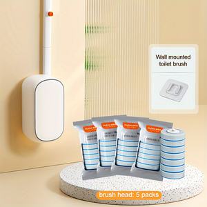 Juego de Escobilla de Baño Desechable JOYBOS para Montaje en Pared, Cepillo de Limpieza Multifuncional para Baño, Artefacto para Limpiar Inodoros - Product Image 5