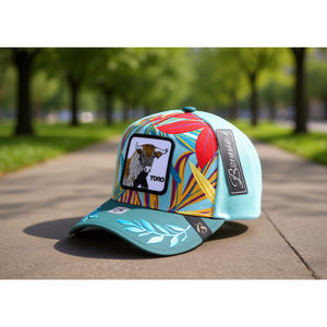 Cappello da camionista Borncie in tessuto a rete, 6 pannelli, ricamo sul pannello frontale, unisex, casual, primavera estate, 58-63 cm - Product Image 2