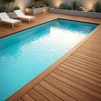 Revêtement de terrasse WPC extérieur traditionnel 3D gaufré, imperméable, antidérapant et écologique |   Bois massif composite plastique personnalisable