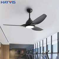 Haute qualité ménage hôtel salon décoratif trois feuilles ventilateur de plafond lampe réglable LED ventilateur de plafond avec lumière