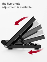 Wellshow Planche inclinée en acier réglable et portable pour le yoga, les squats de taille personnalisée et l'étirement du mollet