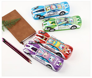 CHXN <span class=keywords><strong>Bo</strong></span>îte de papeterie mignonne pour petites voitures, <span class=keywords><strong>bo</strong></span>îte à stylos en fer de grande capacité, crayon créatif double couche de dessin animé pour l'école primaire - Product Image 3