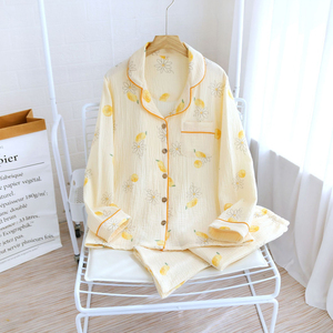 Pijamas de Algodão Respirável para Mulheres, Estampados e Personalizados, Roupas de Loungewear com Mangas - Product Image 4
