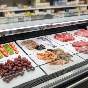 Free Sample Coreless Airlaid Absorbent Pad <b>Sheet</b> <b>Laminated</b> Perforated for Fruit Fresh-keeping Meat Steak Grapes Strawberries - Product Image 2