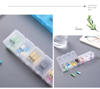 Vente en gros de boîtes à pilules pour 7 jours, organisateur de pilules en plastique, boîte à pilules, distributeur de pilules, boîte de rangement pour médicaments
