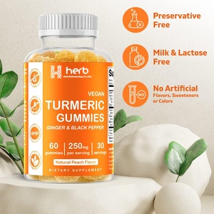 Gomitas Veganas de Cúrcuma y Jengibre de Marca Propia, Suplementos Alimenticios para Adultos con Pimienta Negra que Proporcionan Energía - Product Image 3