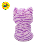 Jouet en peluche pour chat aux grands yeux violets, animal en peluche doux, jouet assis avec rembourrage en coton PP